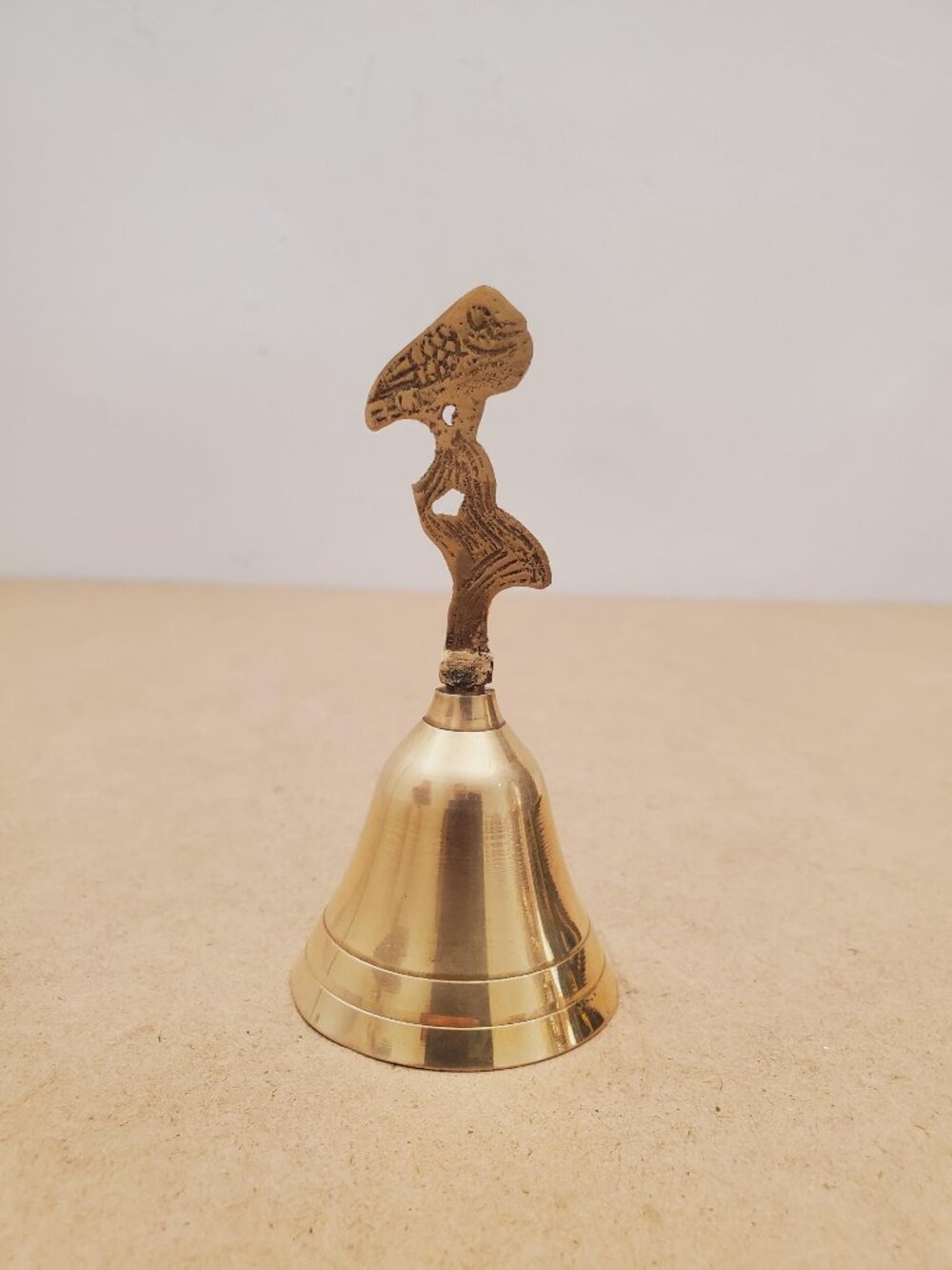 Vintage Brass Hand Bell - Handheld Solid Brass Bell with Charming Tone - Home